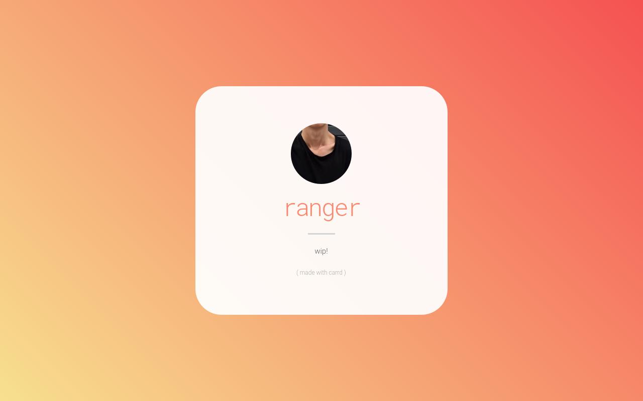 Carrd profile picture for @range